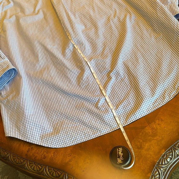 POLO RALPH LAUREN Men’s Blue and White Checkered Shirt, 18 34/35 - Picture 7 of 11
